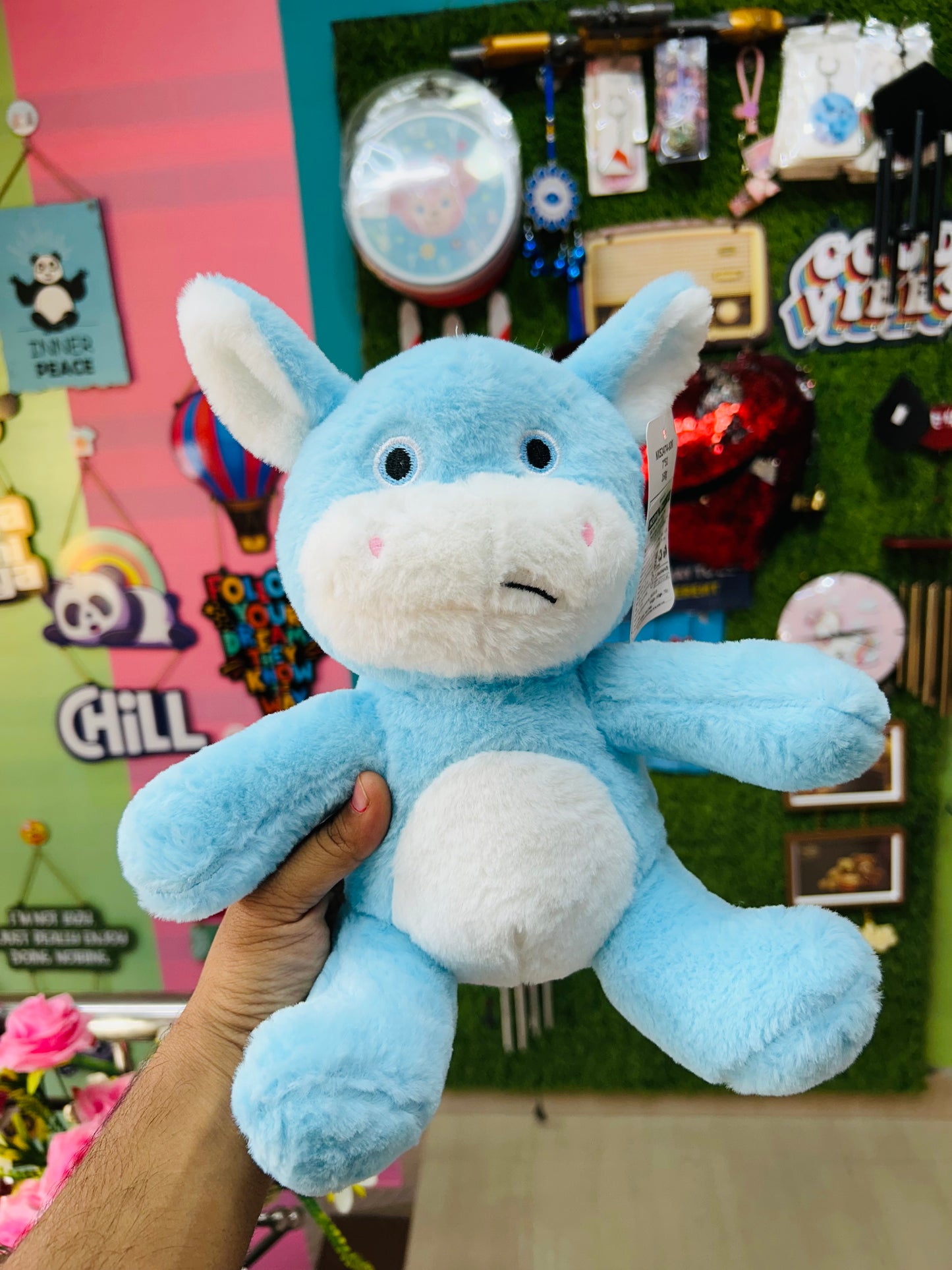 Blue Moo buddy -- the curious cuddle cow