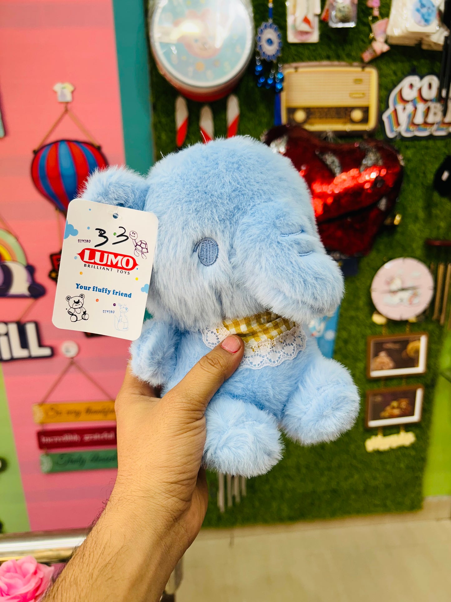 Blueberry snuggles - your fluffy little elephant friend